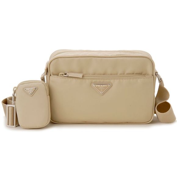 Prada Camera Bag Shoulder Bag Beige Nylon - Picture 1 of 5